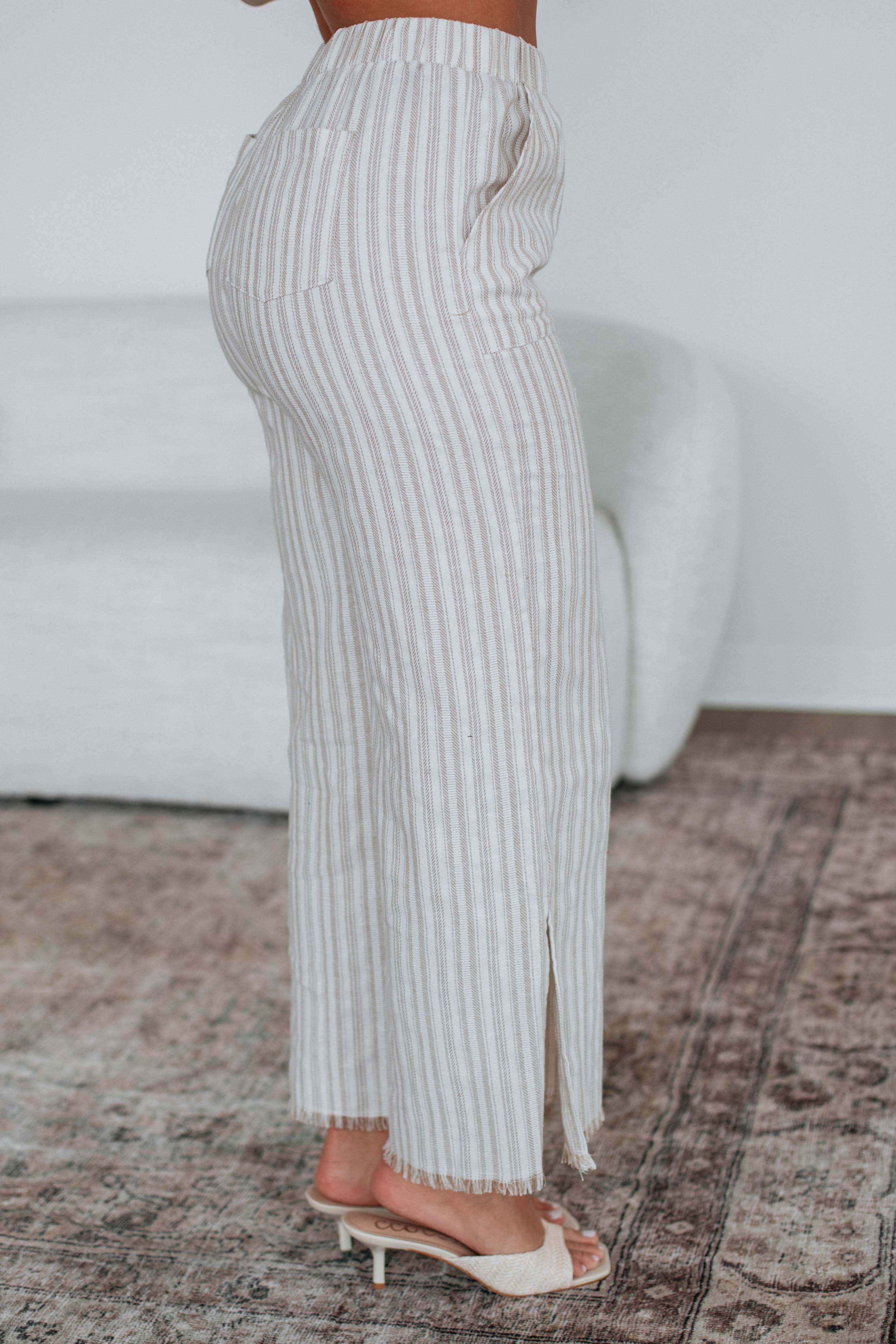 Emmaly Striped Linen Pants