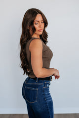 Missie Ribbed Tank - Cocoa