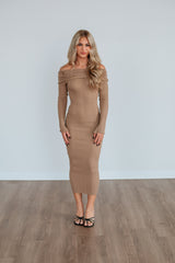 Eyes On Me Maxi Dress - Warm Taupe