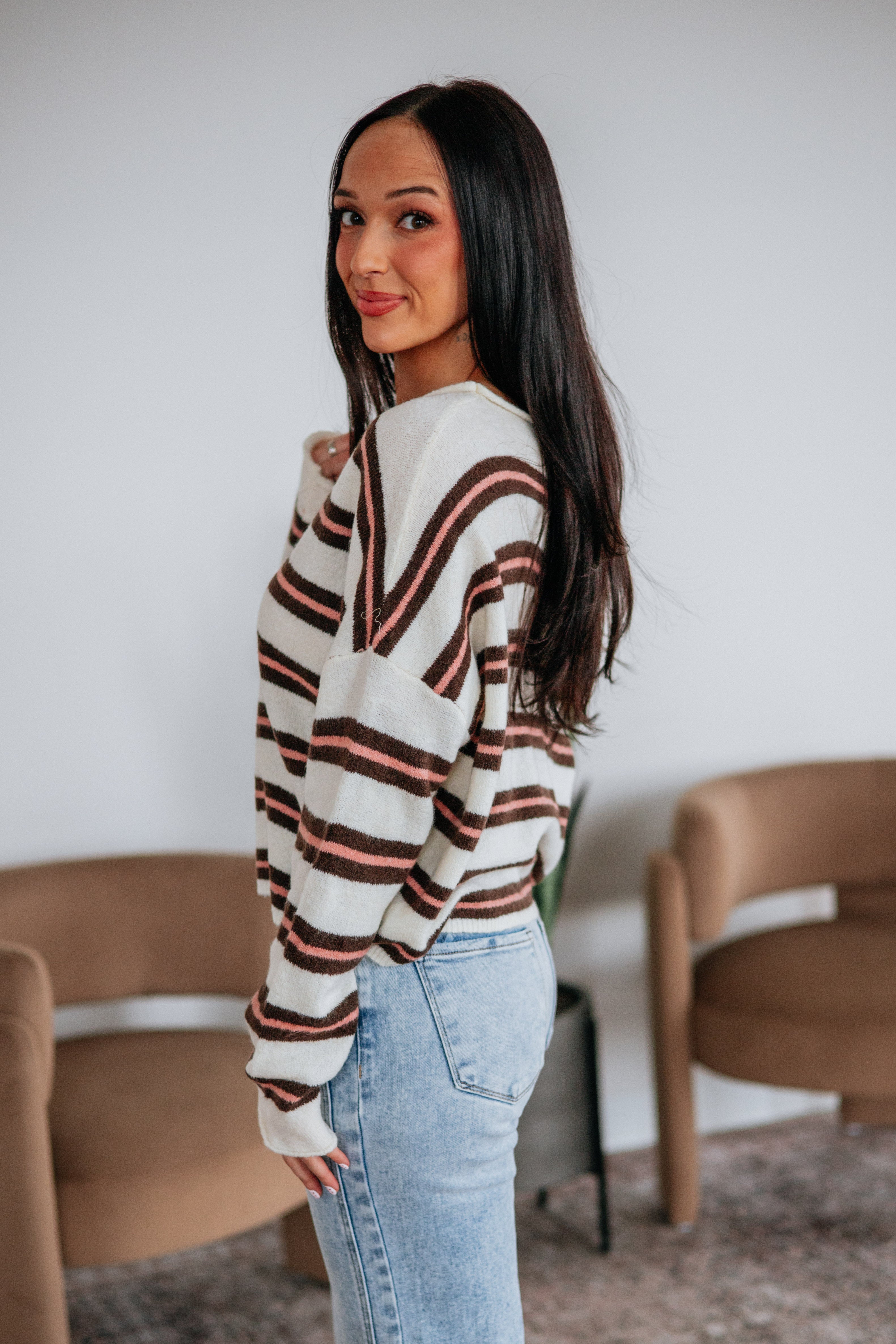 Teddy Striped Cardigan