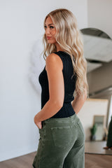 Missie Ribbed Tank - Black