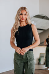 Missie Ribbed Tank - Black