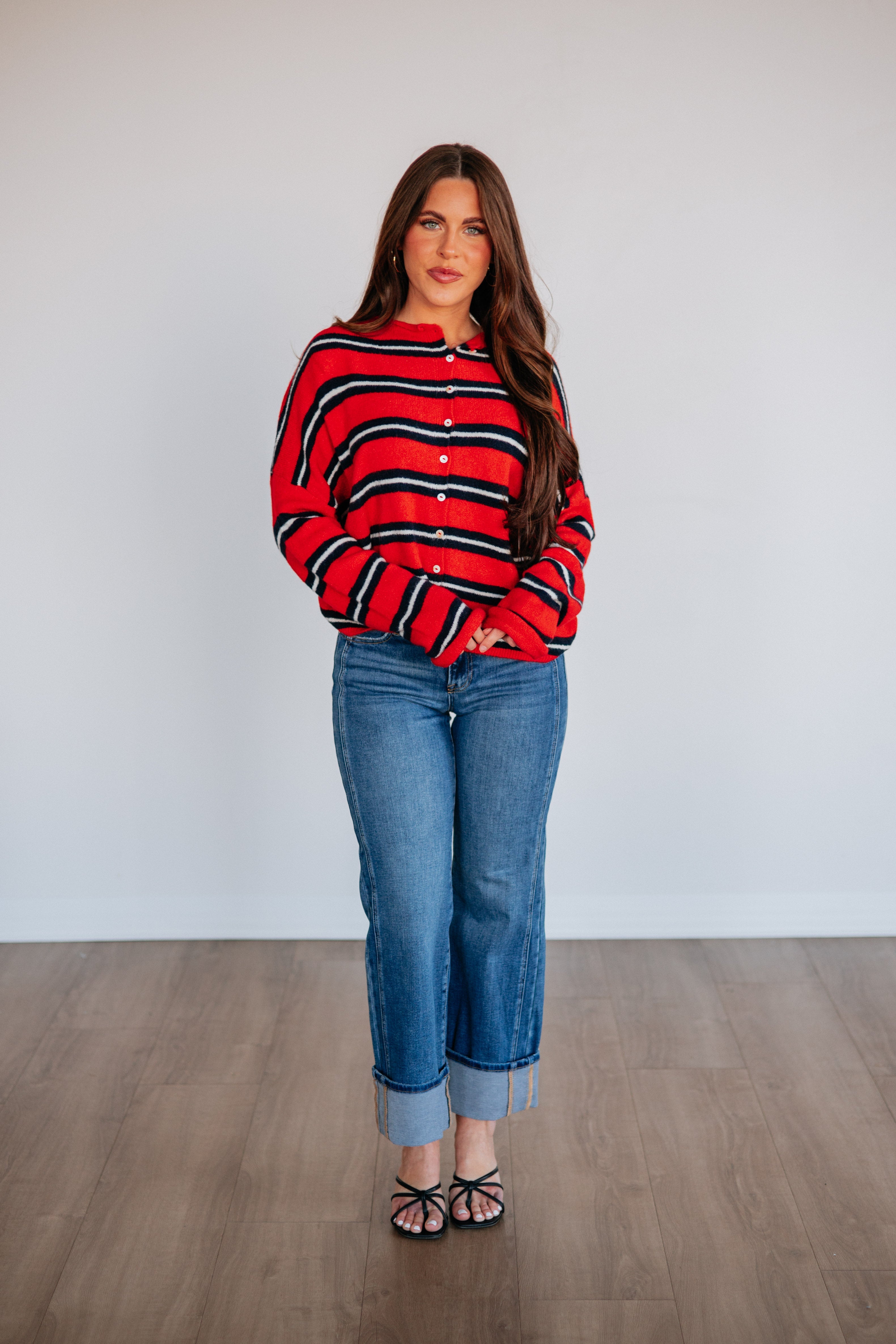 Teddy Striped Cardigan