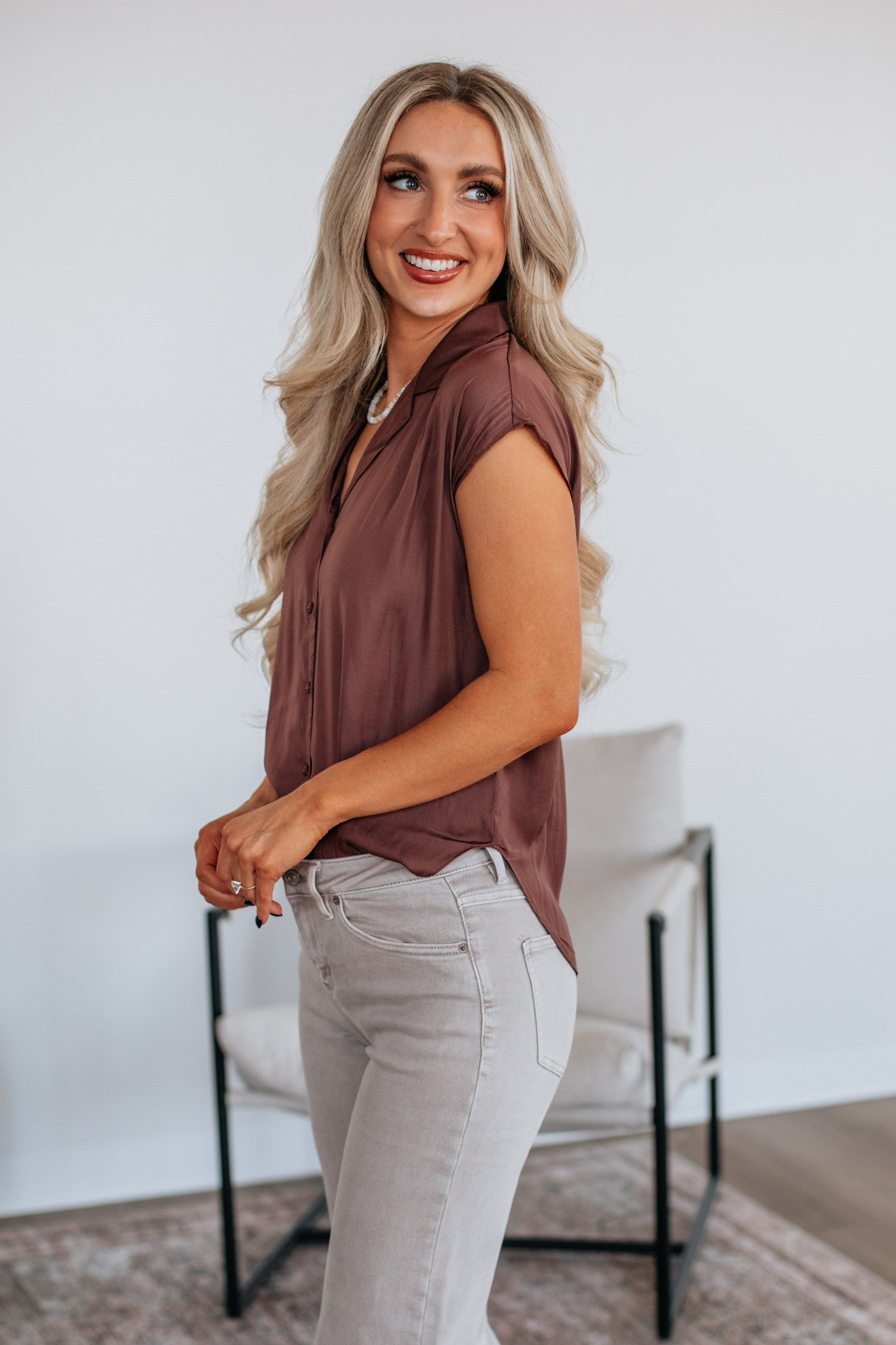 Kym Button Down Blouse