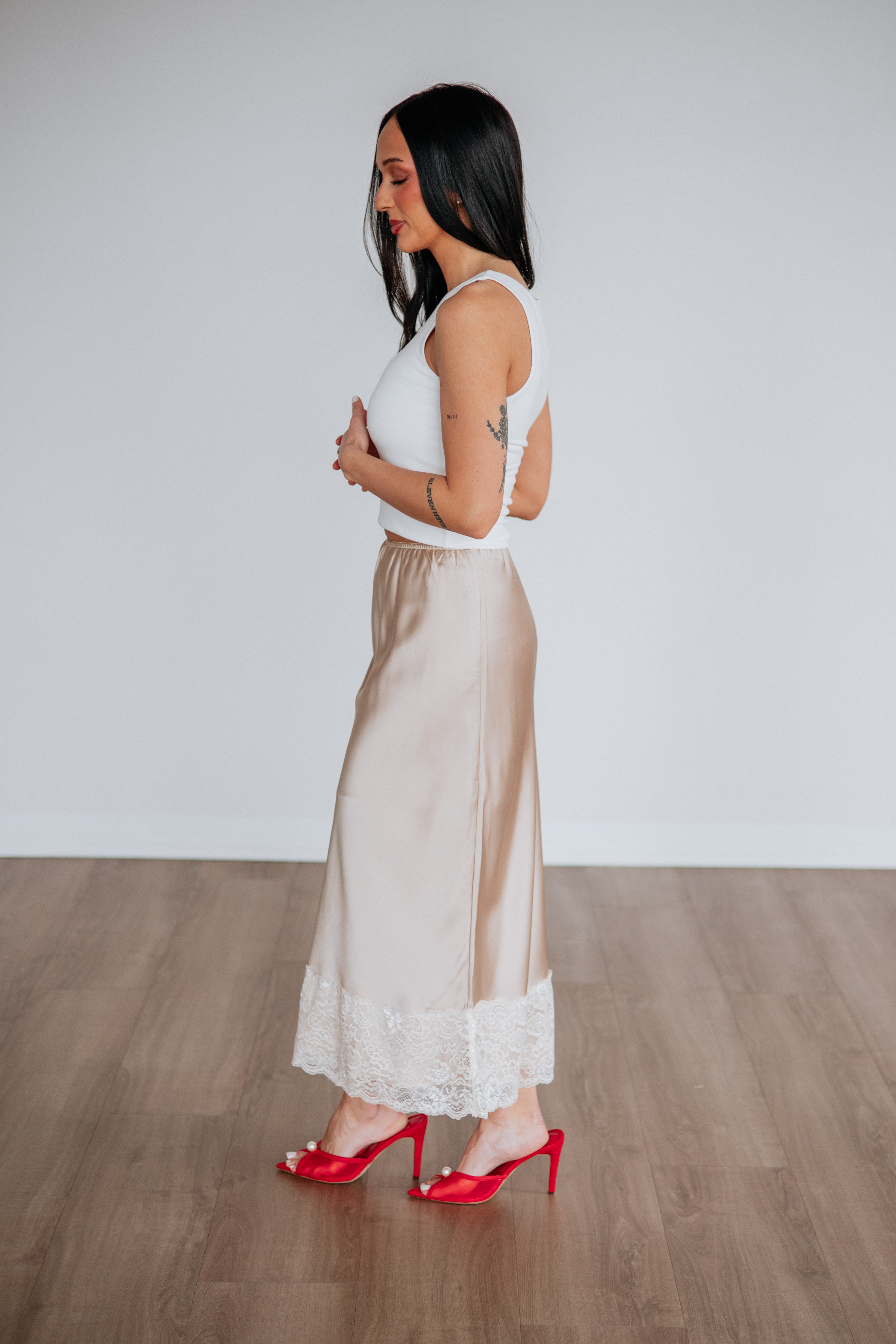 Jacqueline Satin Skirt