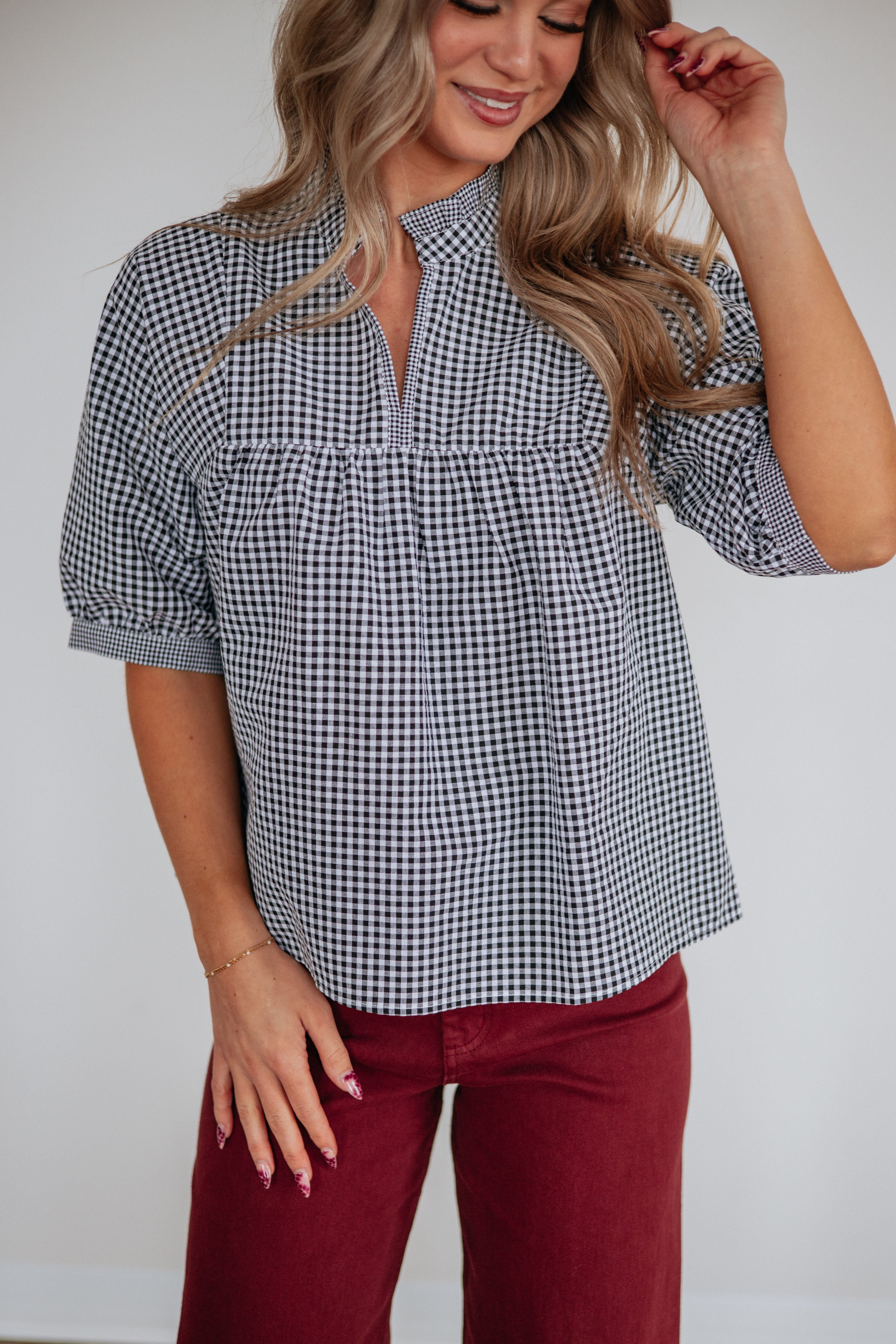Jessalynn Gingham Top