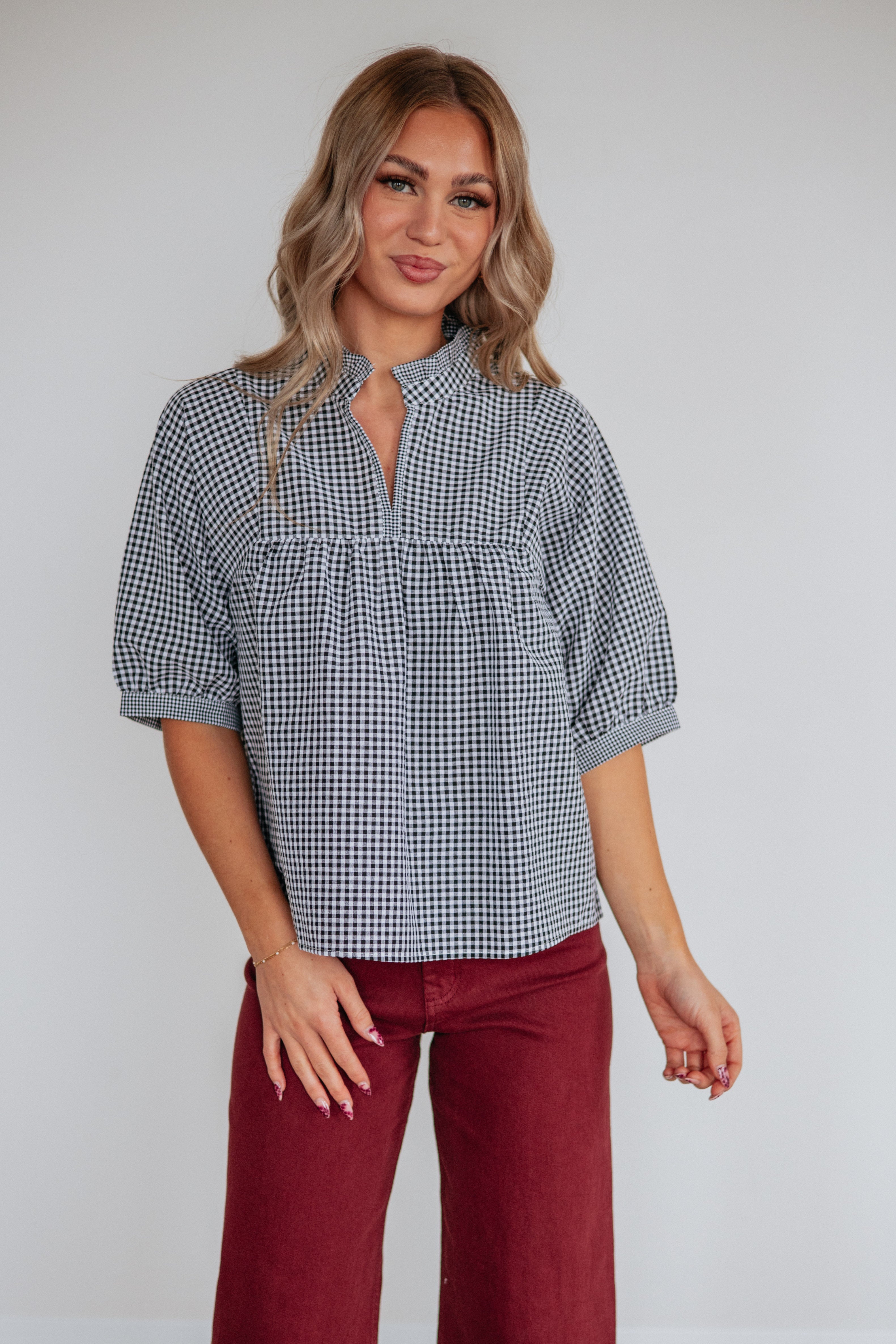 Jessalynn Gingham Top