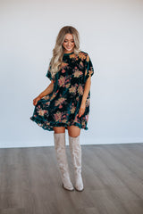 Verity Floral Velvet Dress