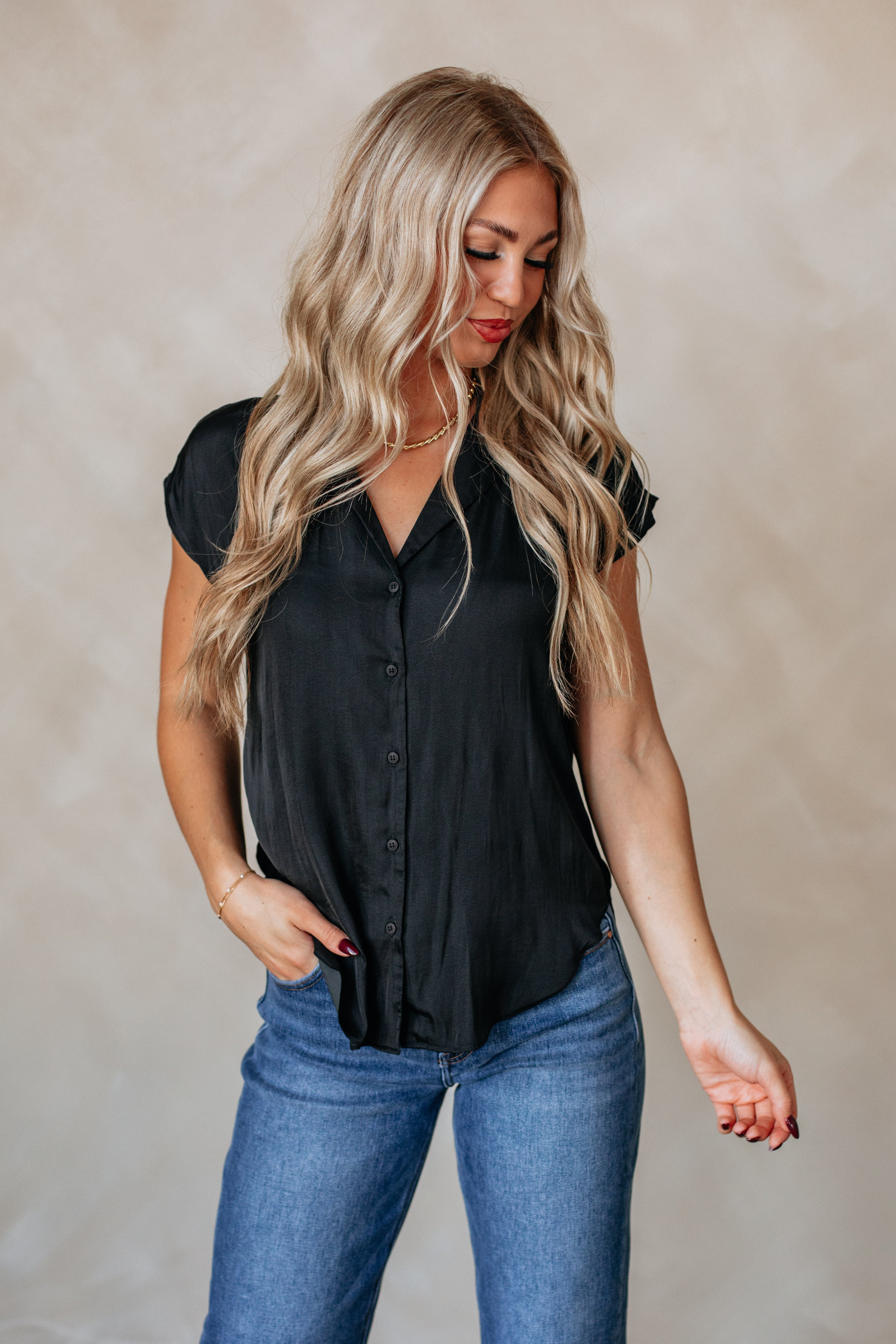 Kym Button Down Blouse