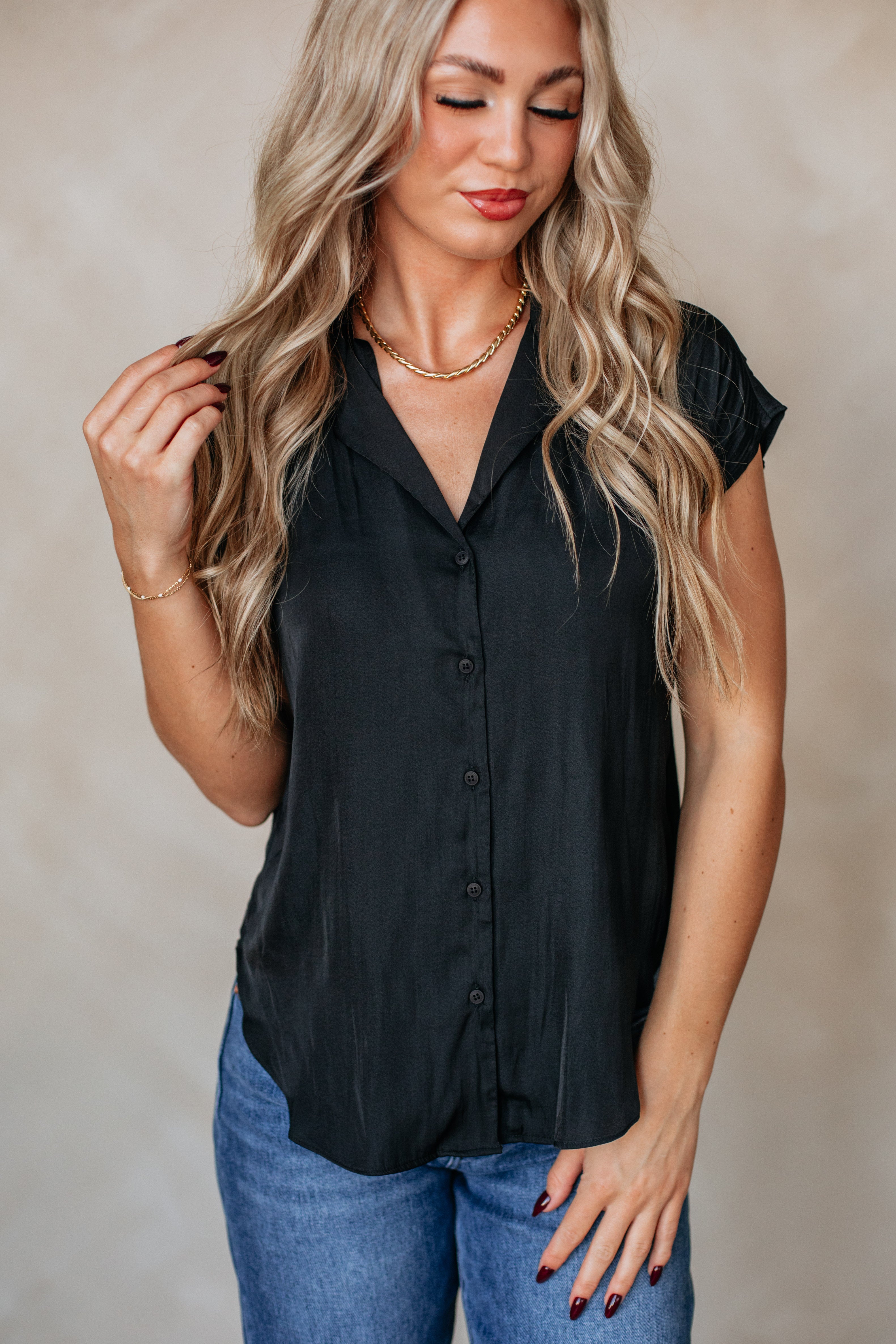 Kym Button Down Blouse