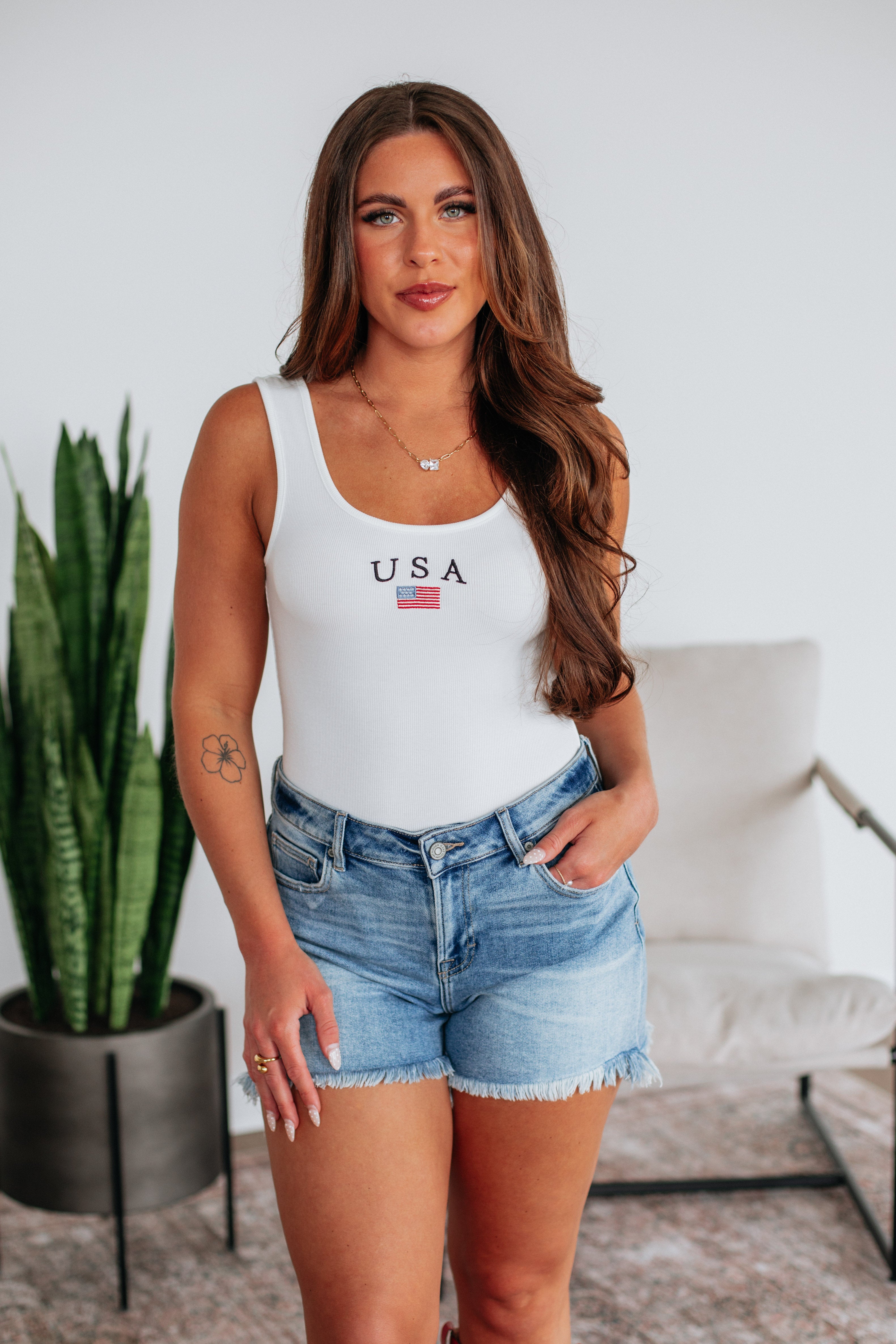 USA Bodysuit - Ivory