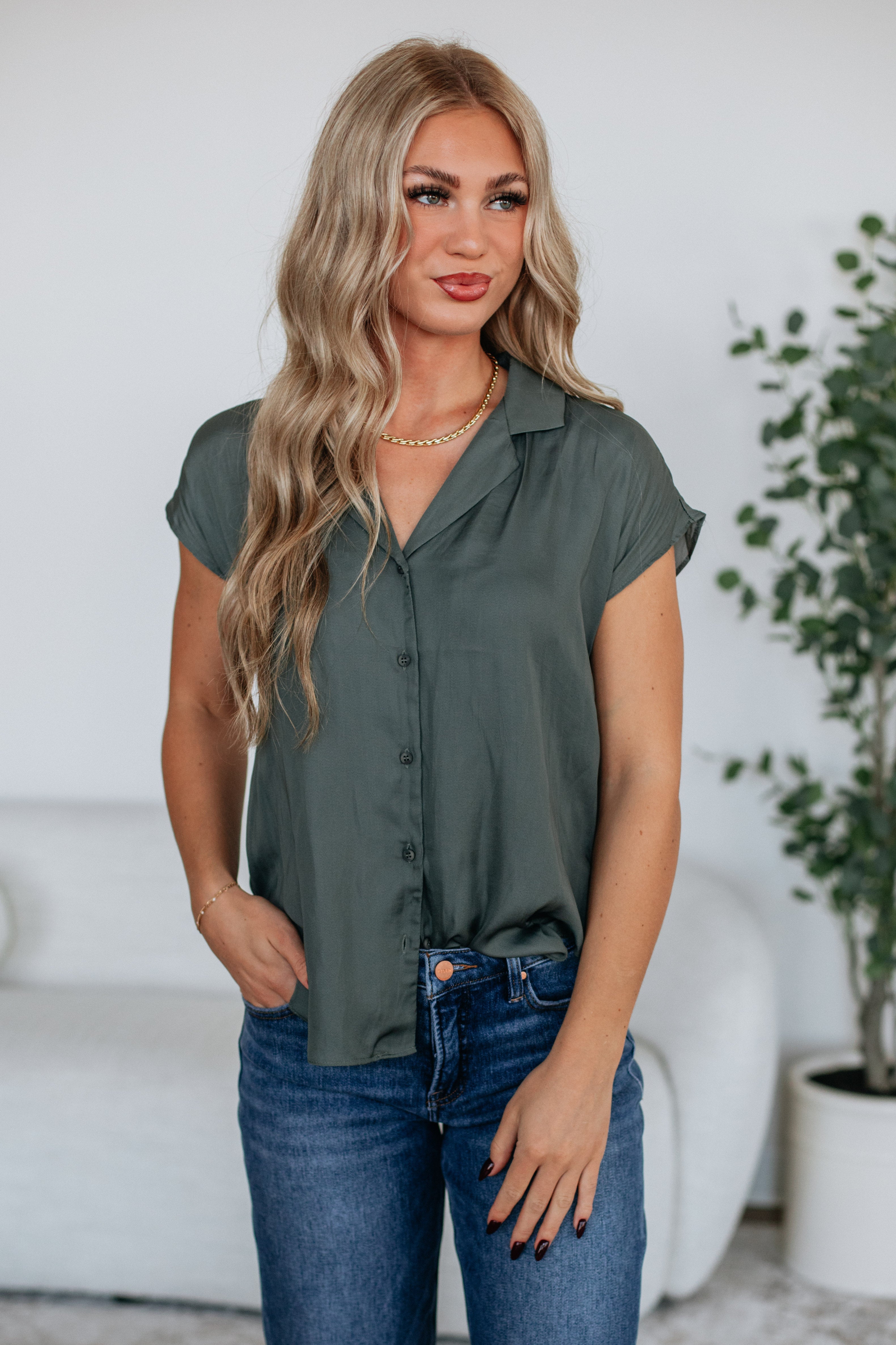 Kym Button Down Blouse