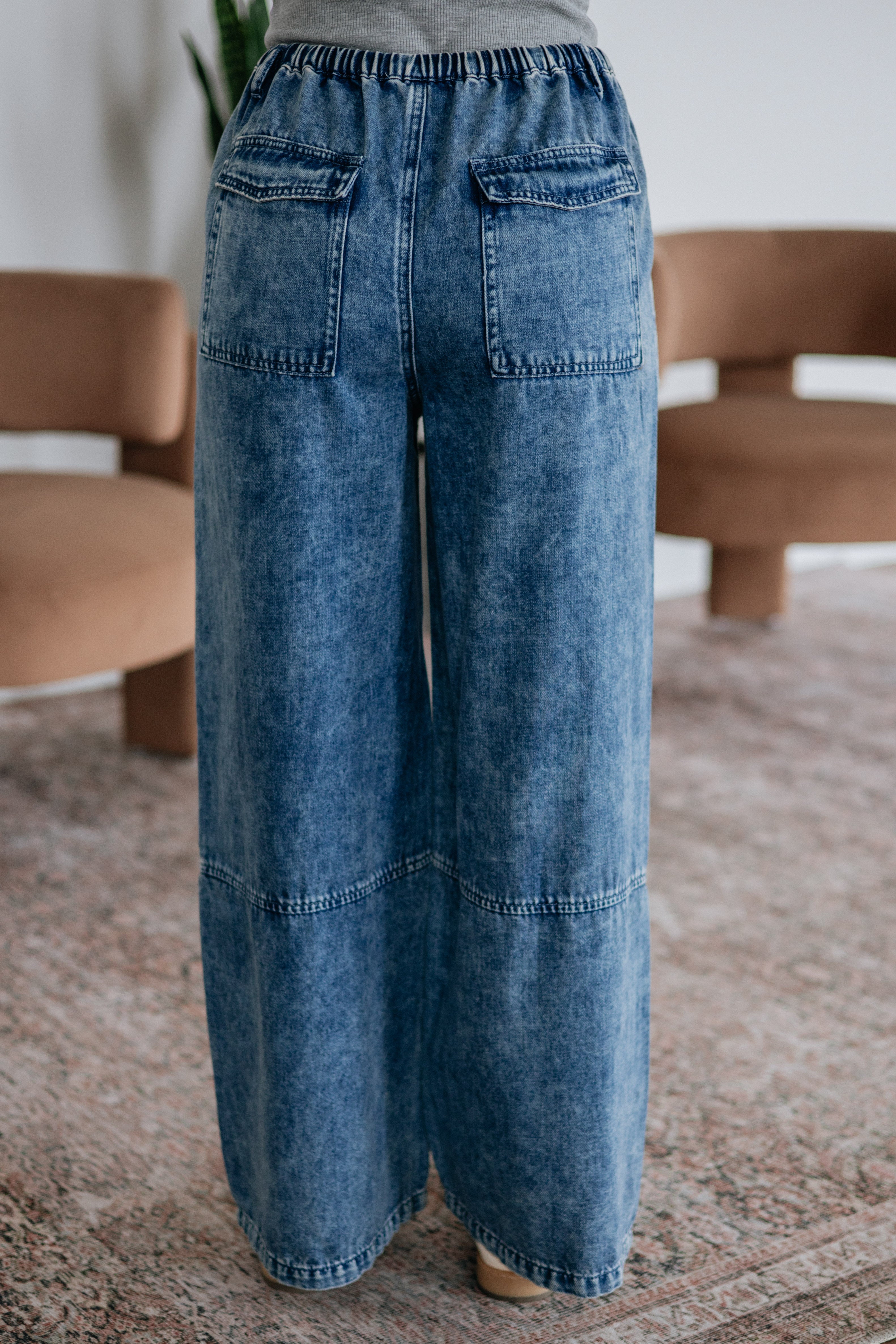 Twila Wide Leg Pants - Medium Wash