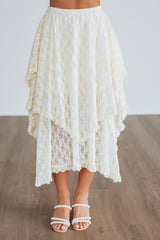 Giselle Lace Midi Skirt