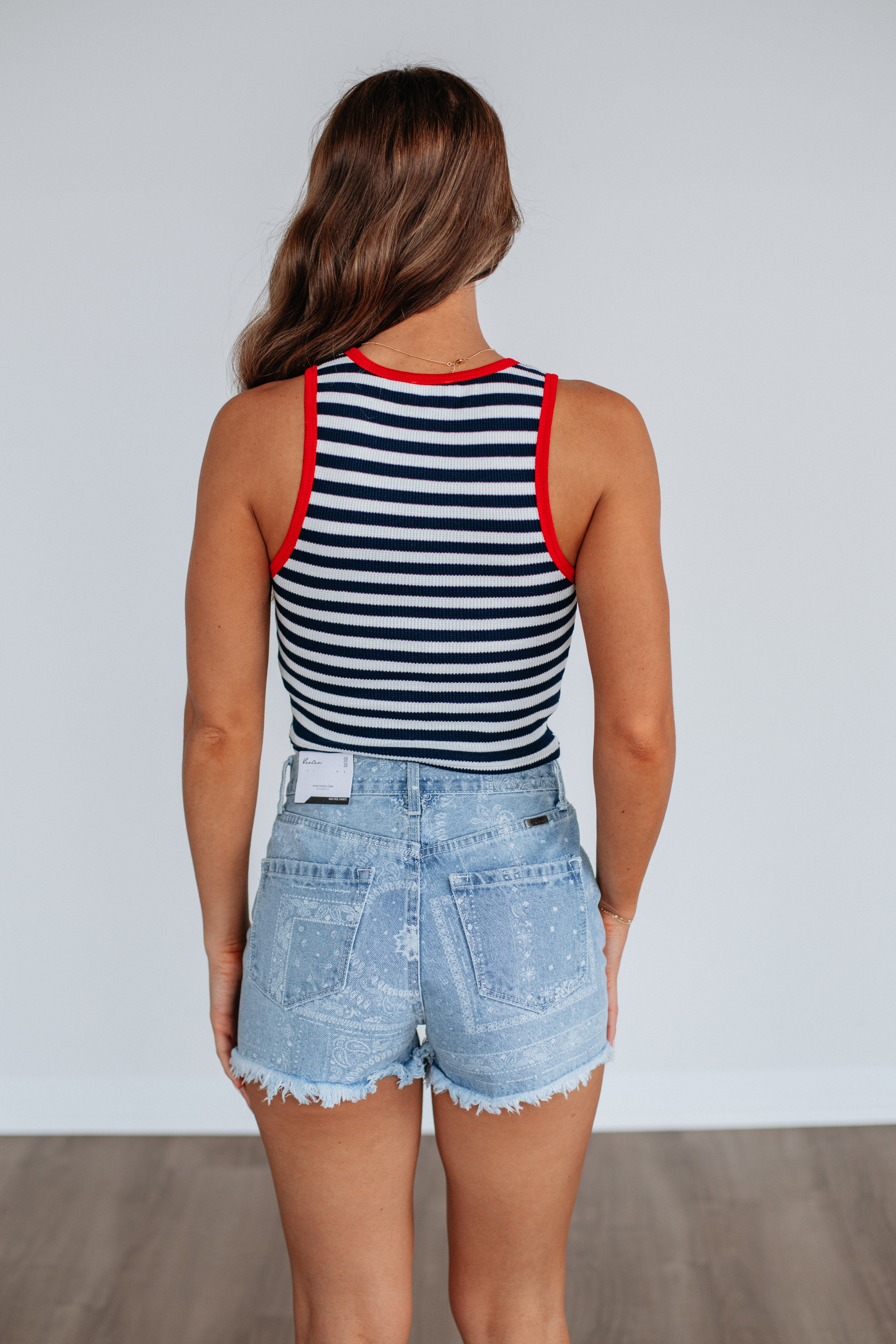 Torin Striped Tank - Navy Mix