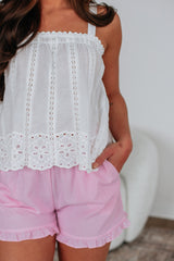 Aminah Striped Shorts - Baby Pink