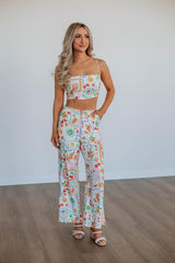 Garden Groove Two-Piece Linen Set
