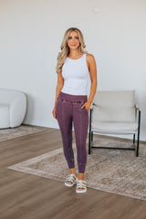 Go The Distance Joggers - Plum