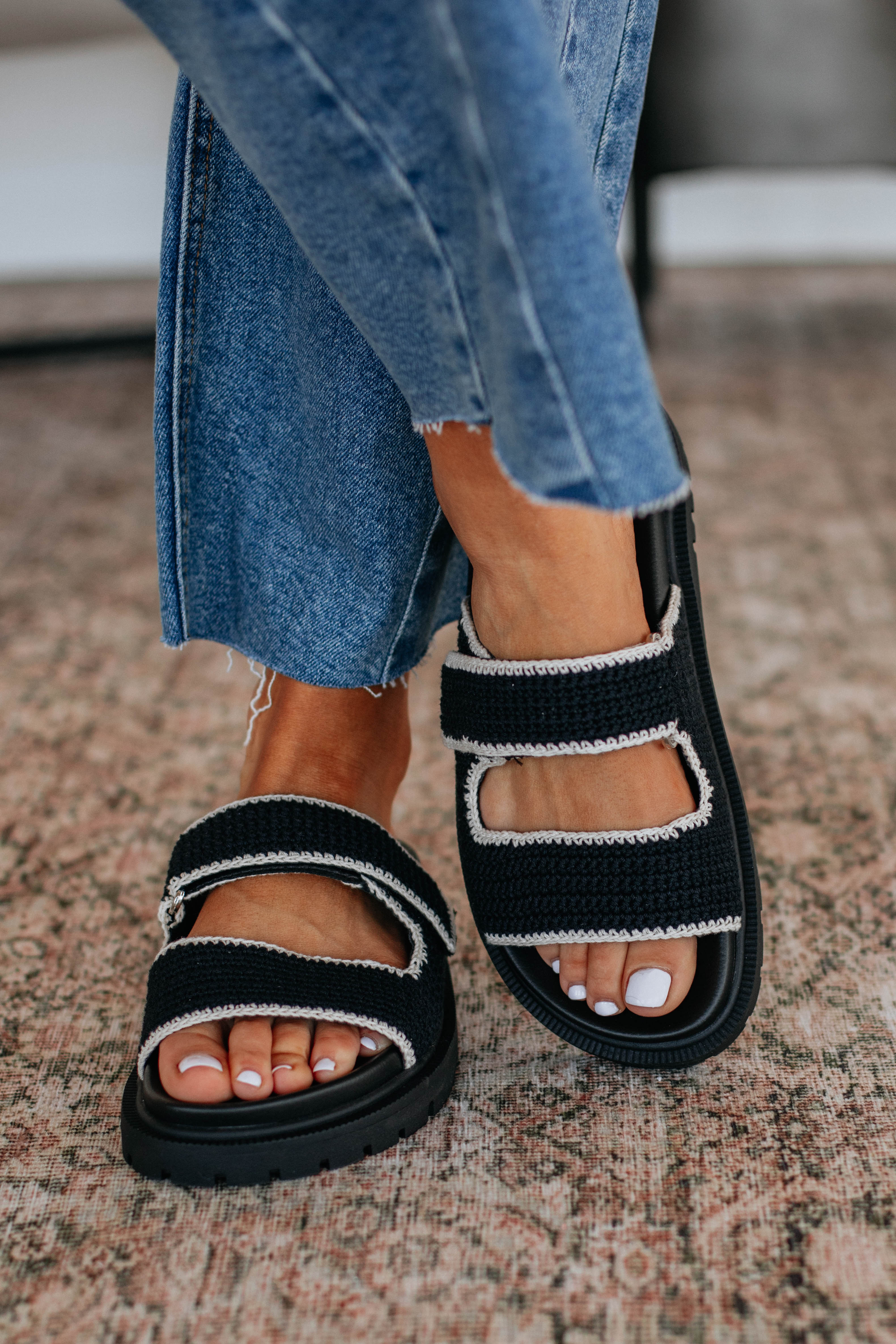 Headed Your Way Sandals - Black