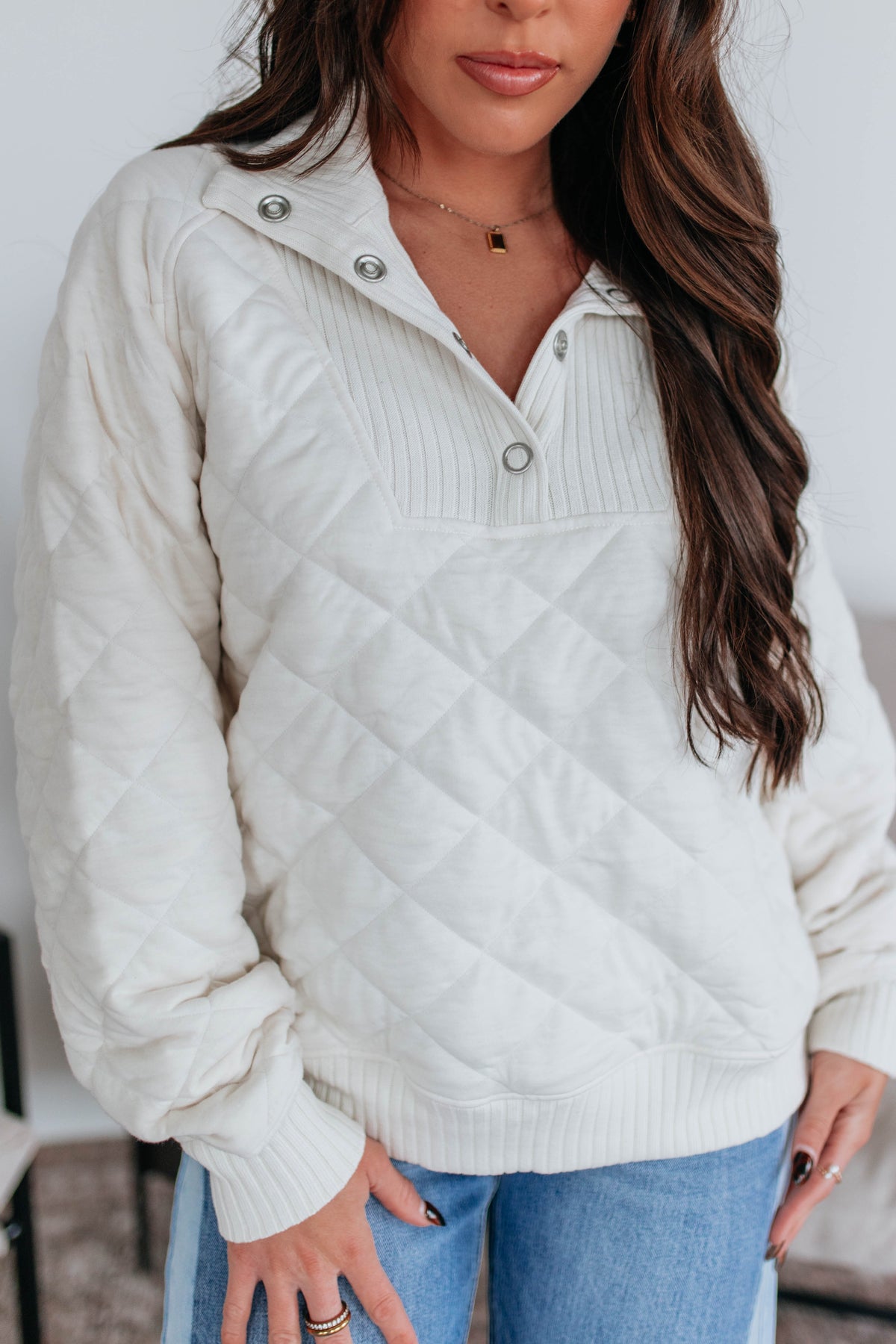 Senara Quilted Pullover