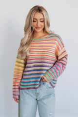 Hilarie Striped Sweater