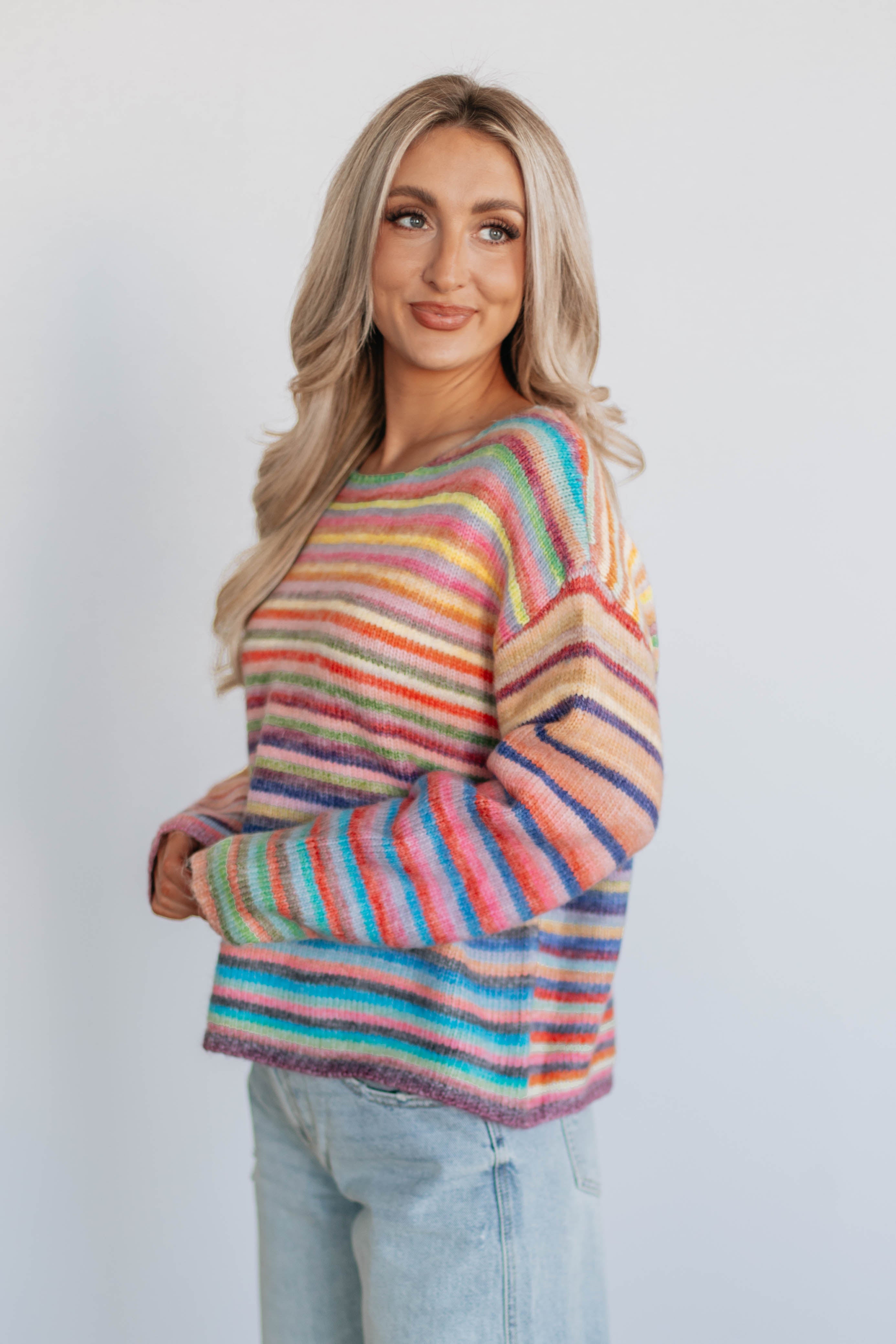 Hilarie Striped Sweater