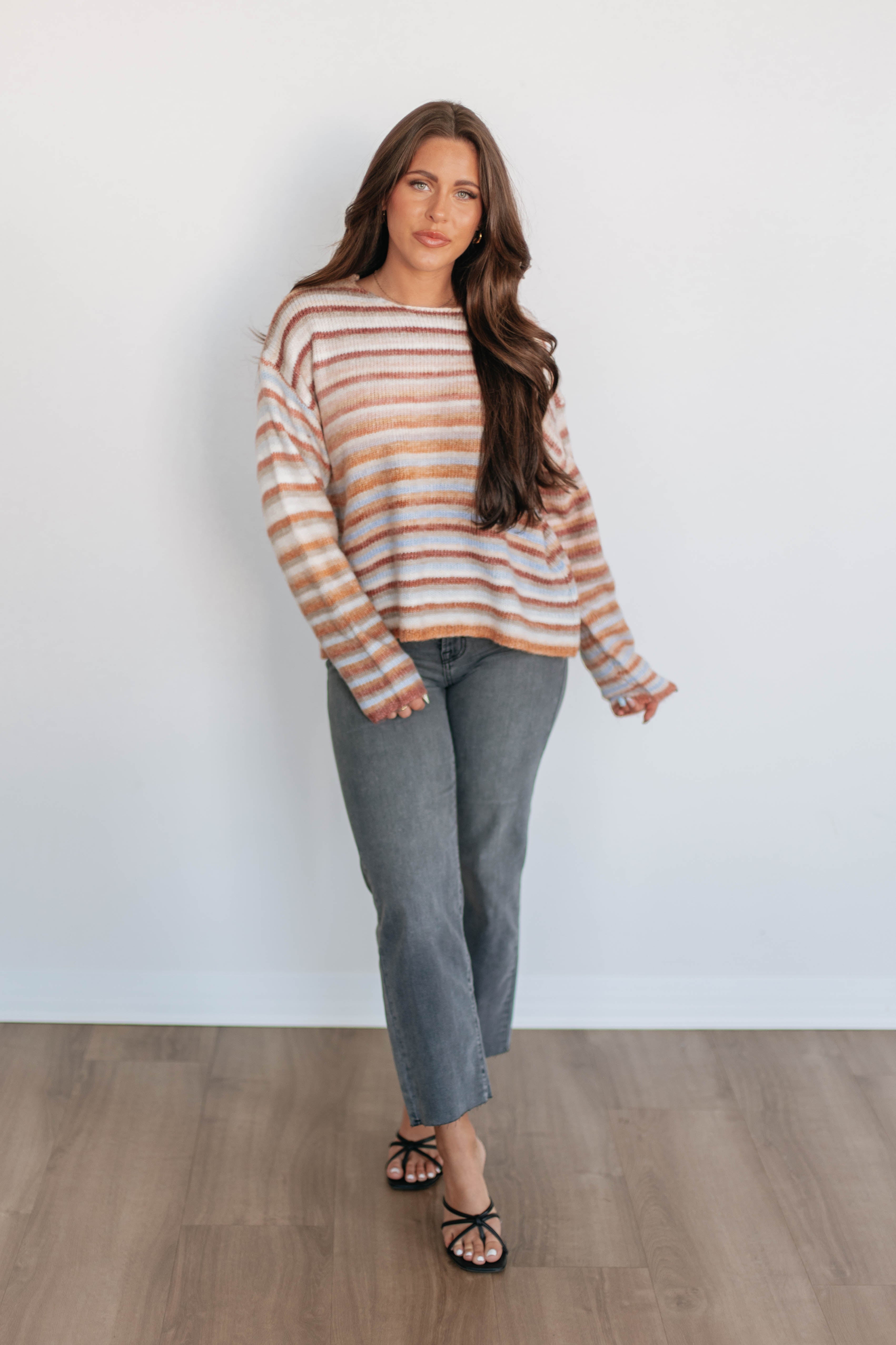 Hilarie Striped Sweater