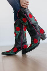 Center Stage Cowgirl Boots - Black