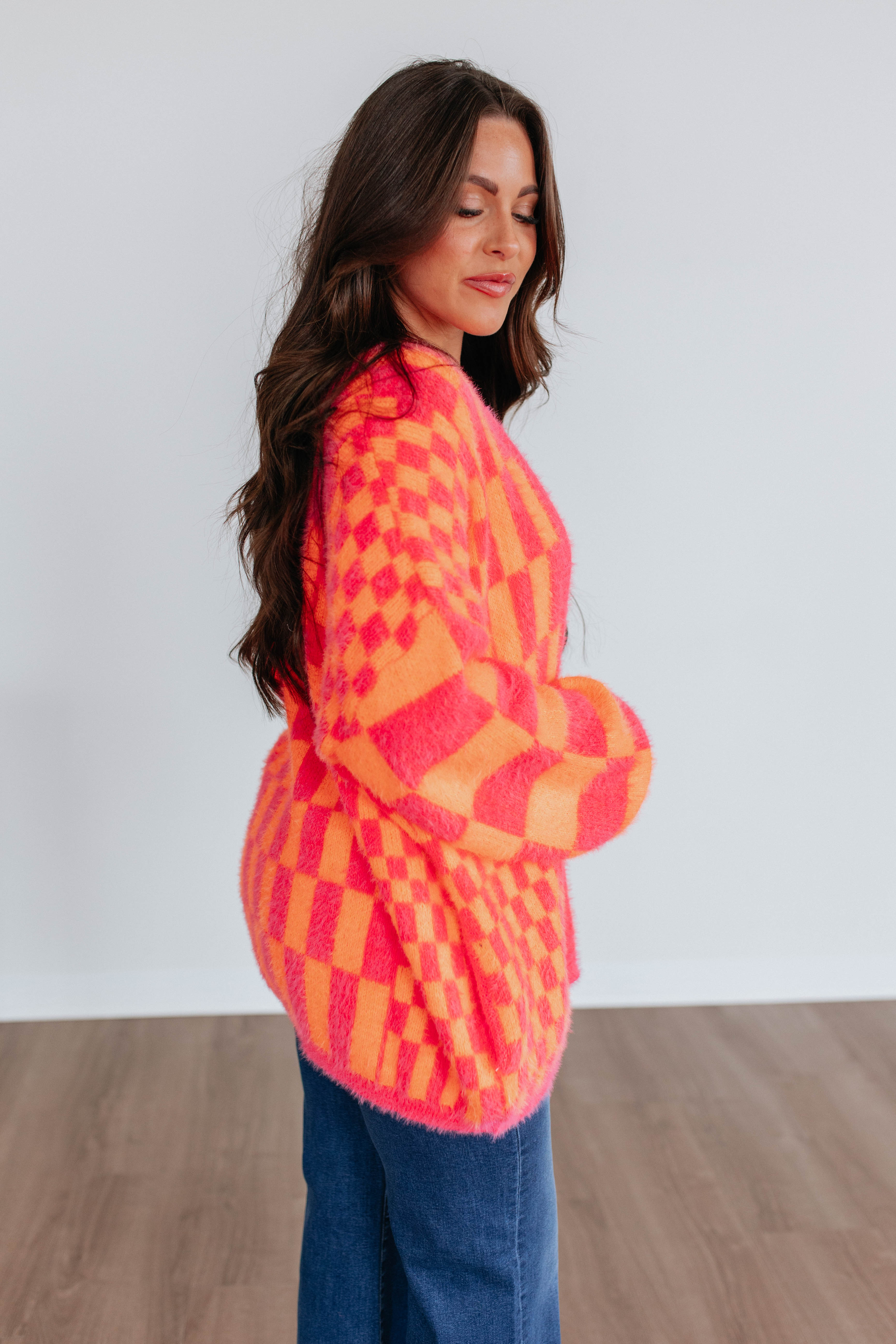 Kristy Checkered Cardigan