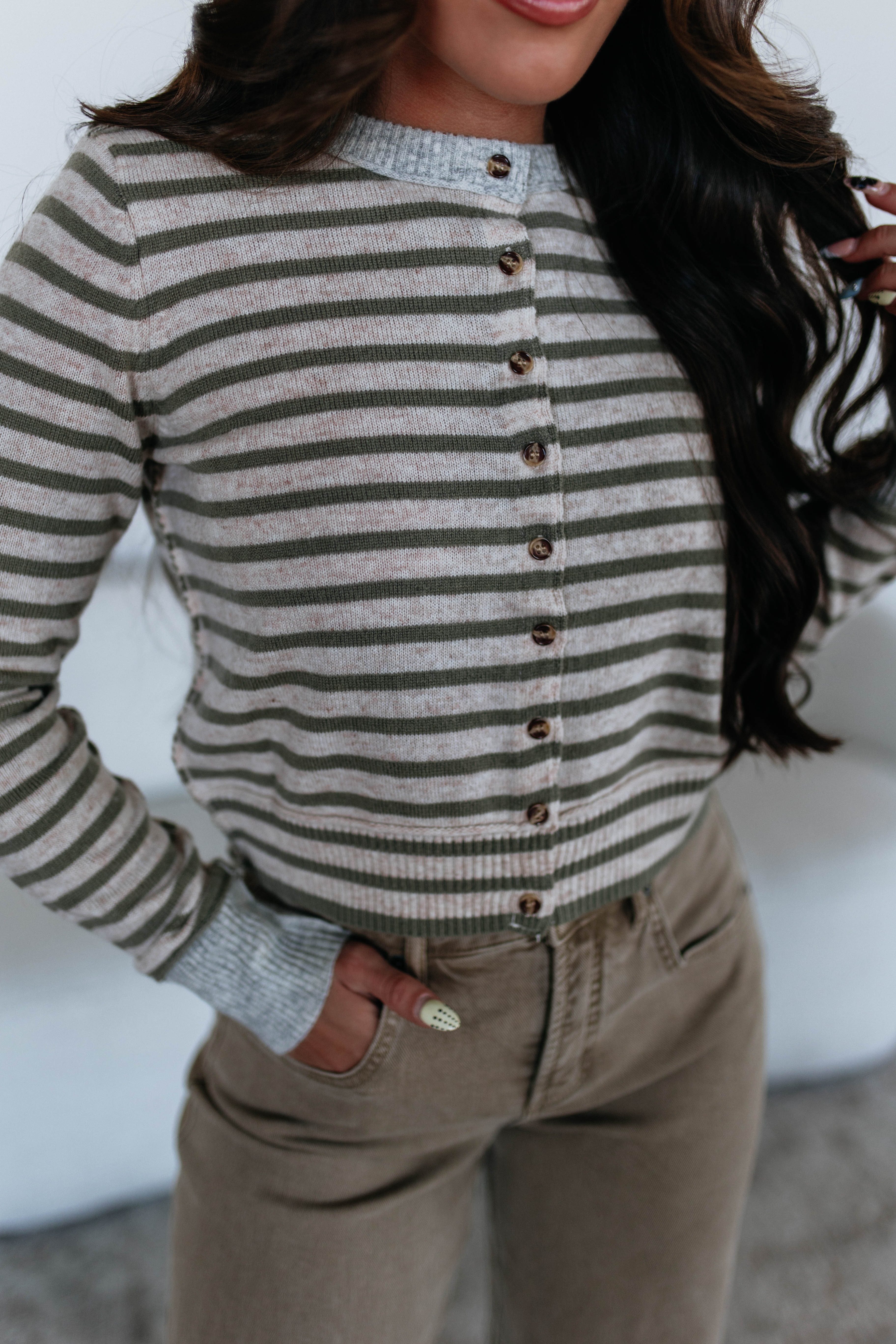 Macie Striped Cardigan