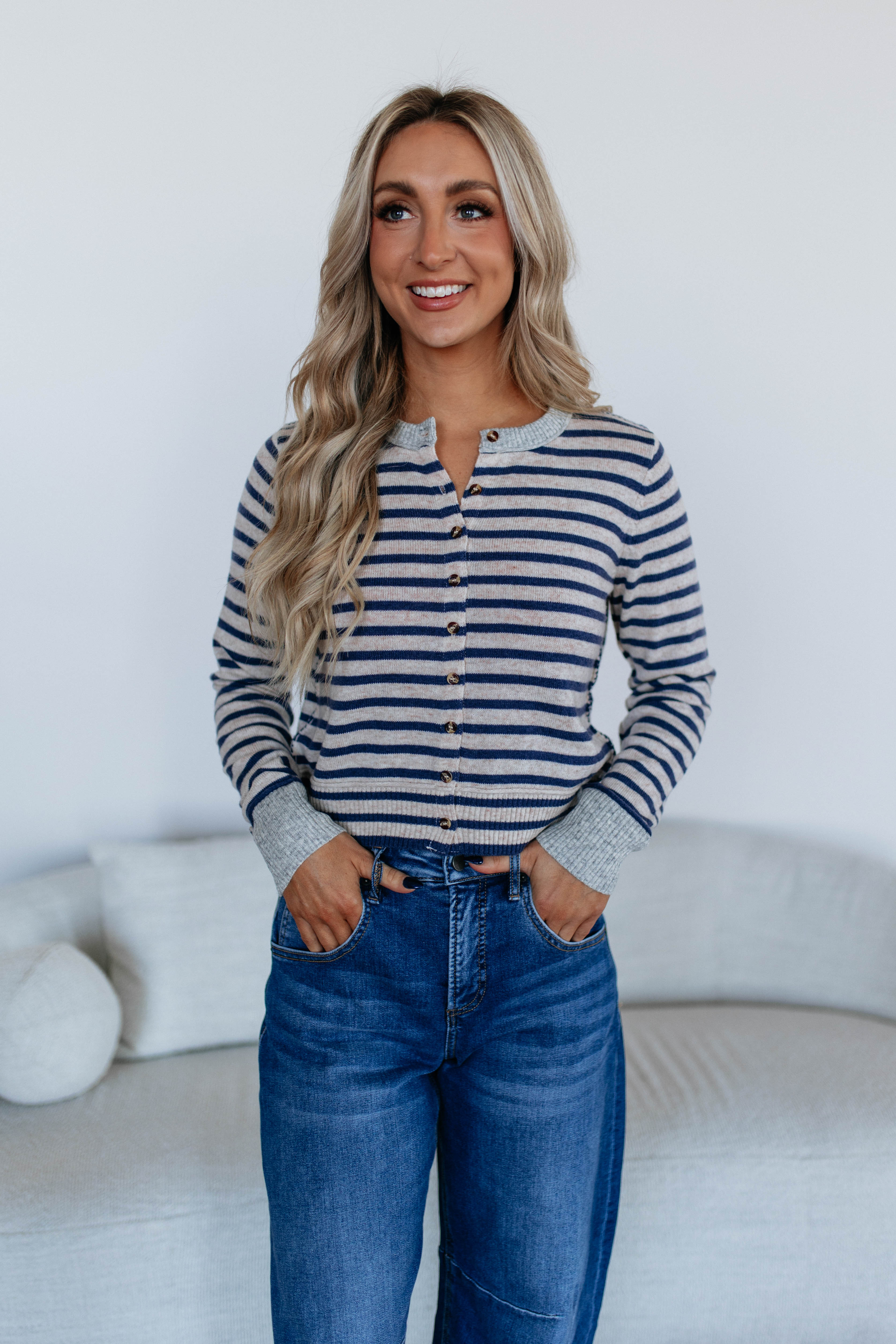 Macie Striped Cardigan