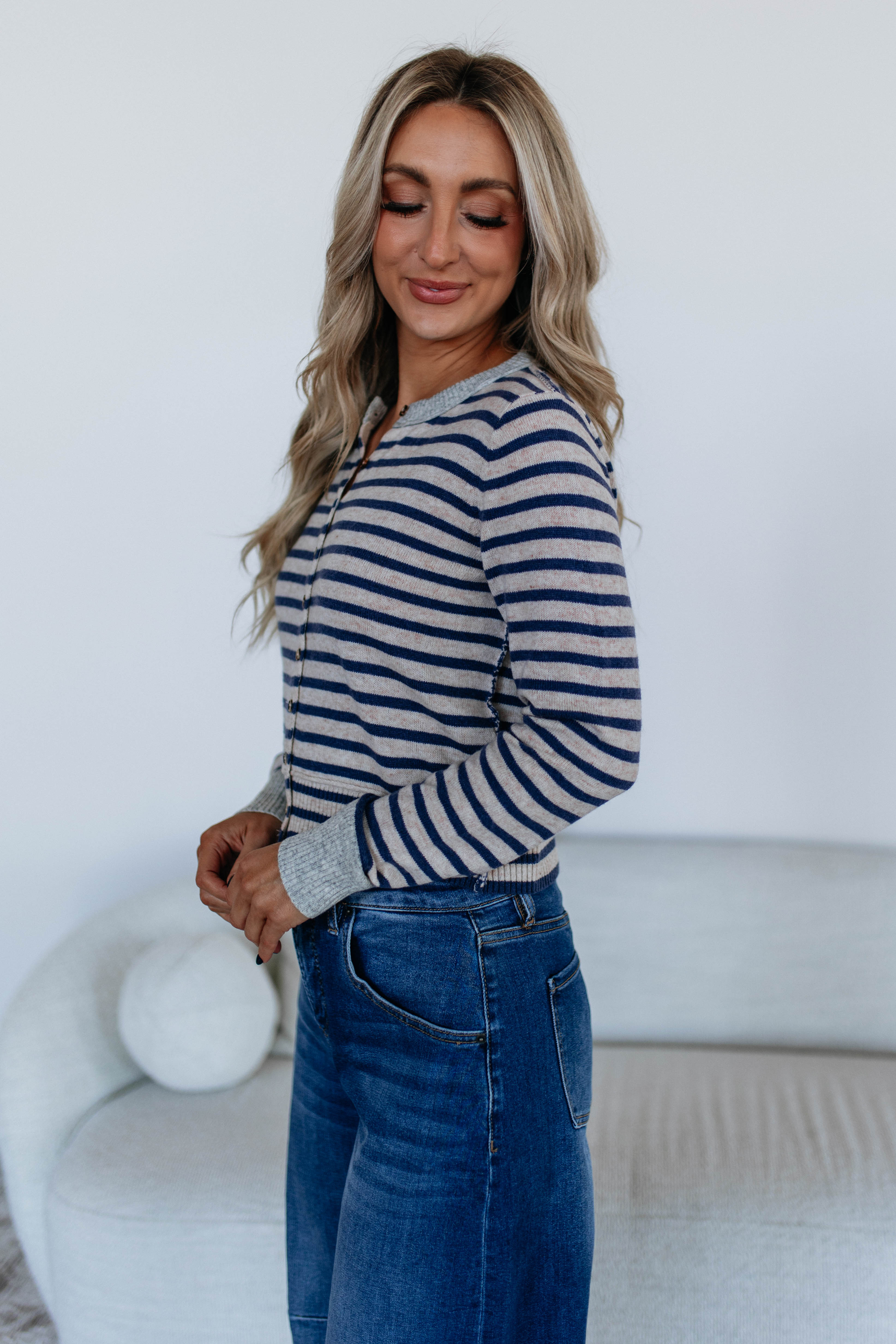 Macie Striped Cardigan