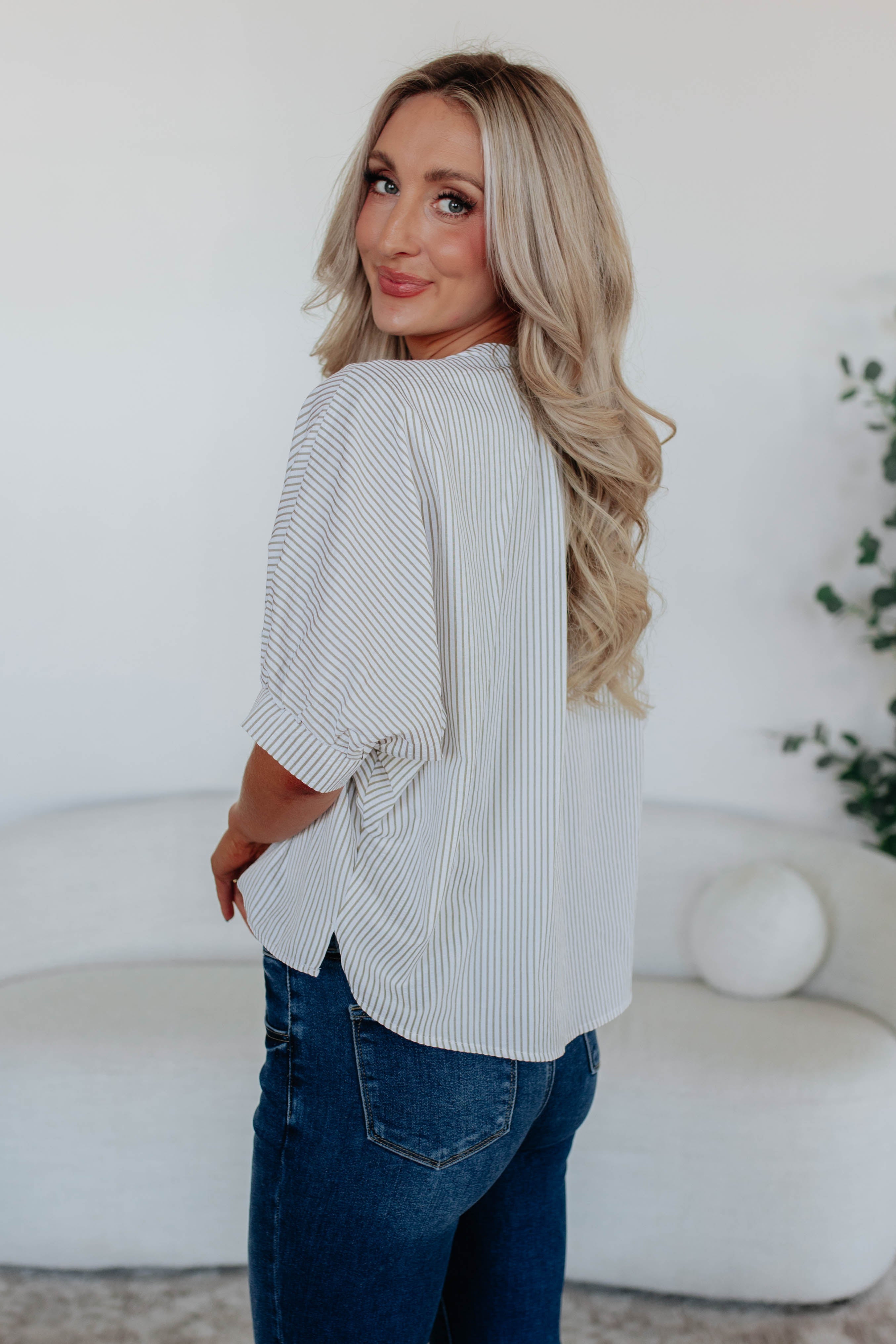 Lorraine Pinstripe Top