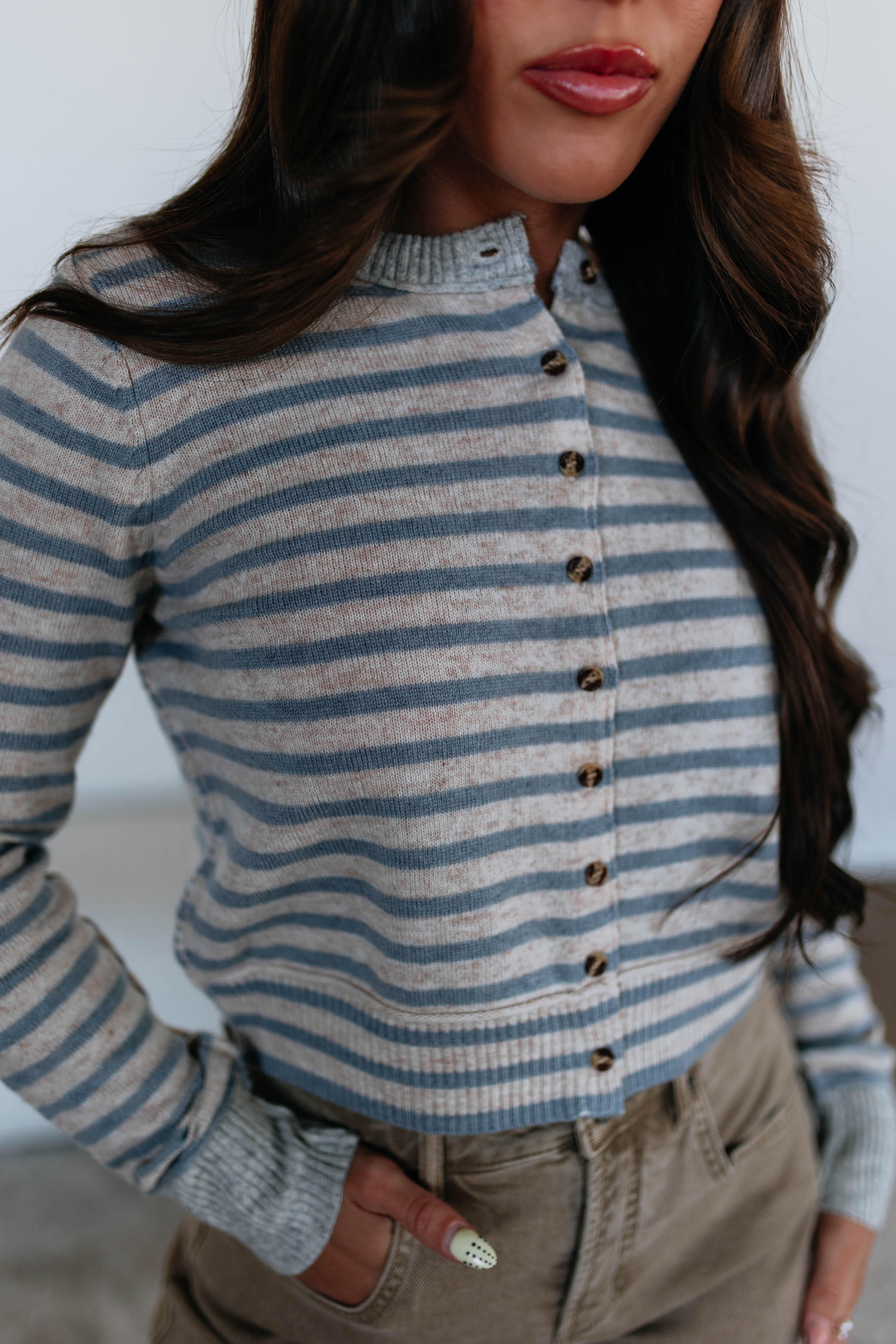 Macie Striped Cardigan