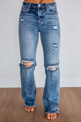 Eloise Risen Jeans - Dark Wash