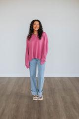 Jyl Washed Pullover - Berry