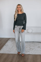 Jade Ribbed Top