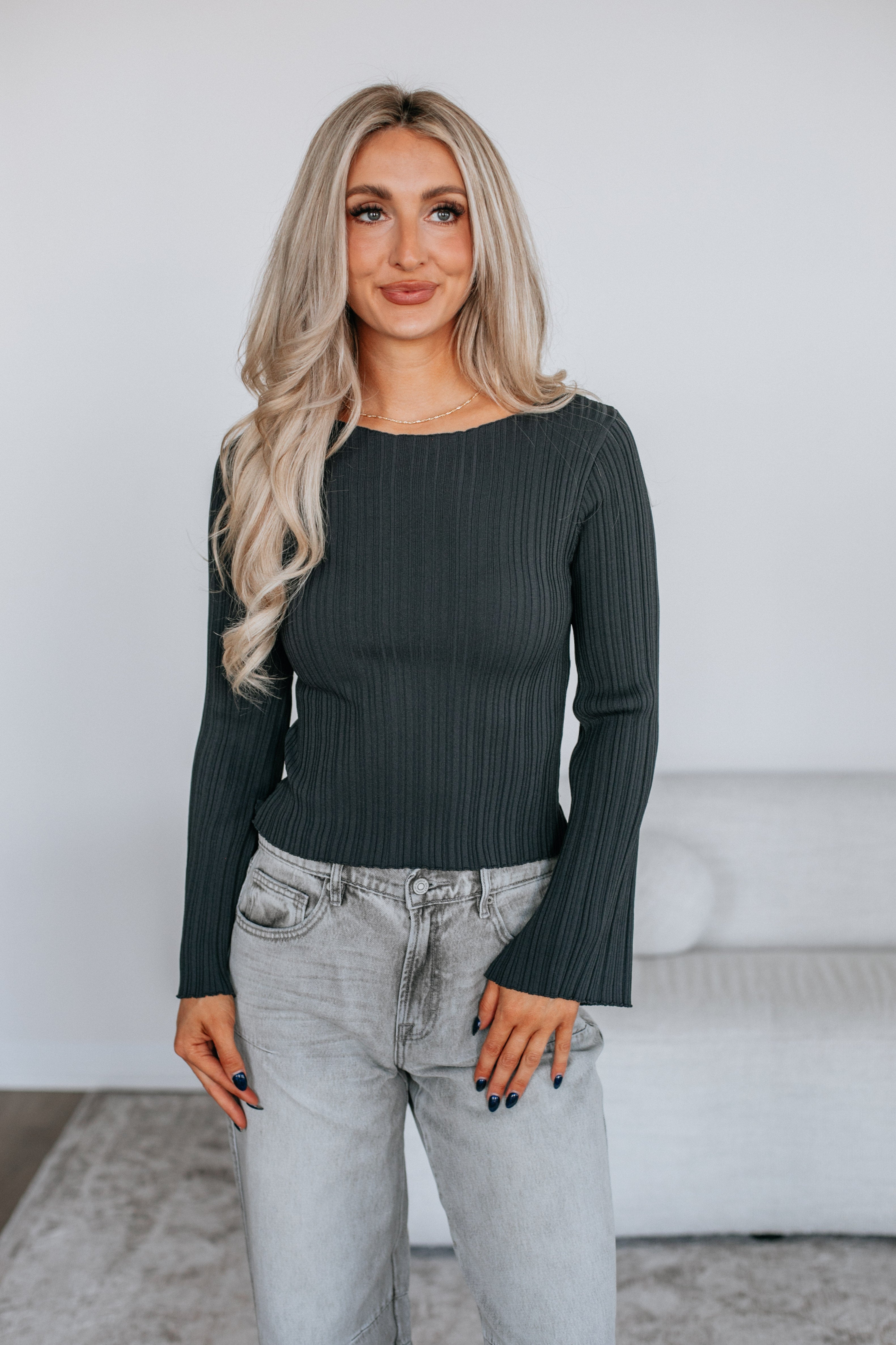 Jade Ribbed Top