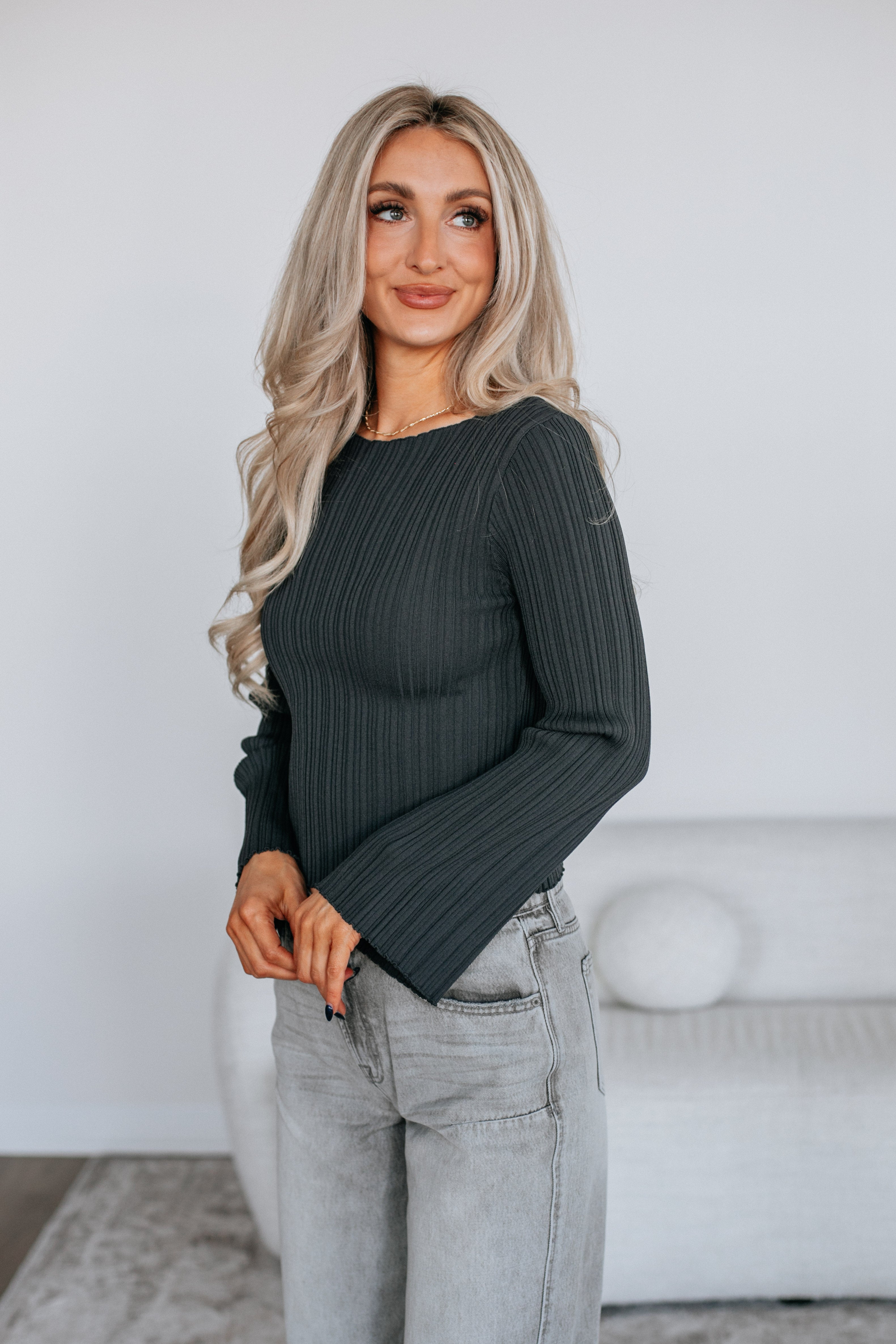 Jade Ribbed Top