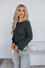 Jade Ribbed Top