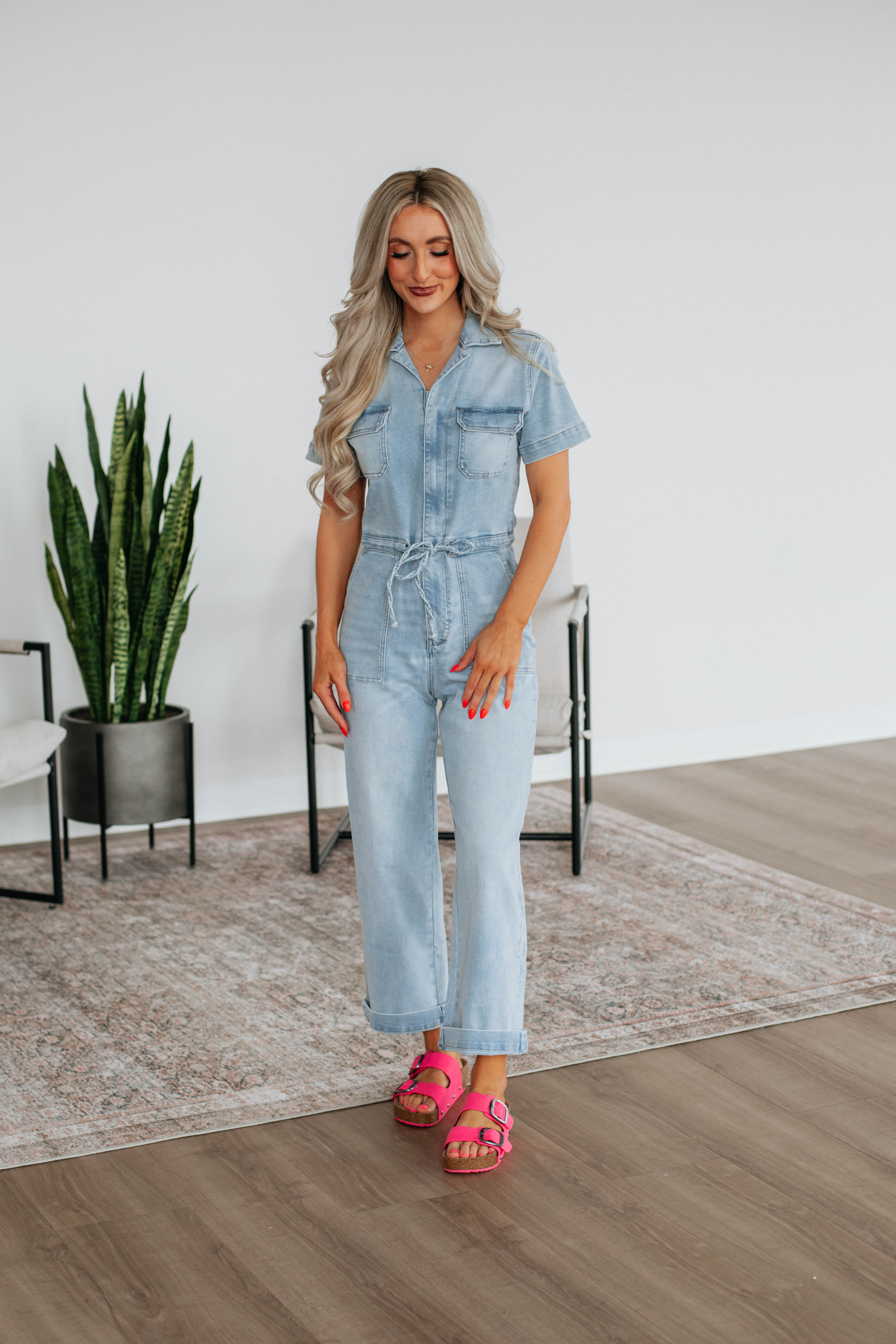 Caroline KanCan Denim Jumpsuit