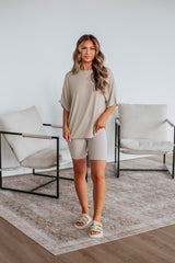 Kaylor Biker Shorts - Beige