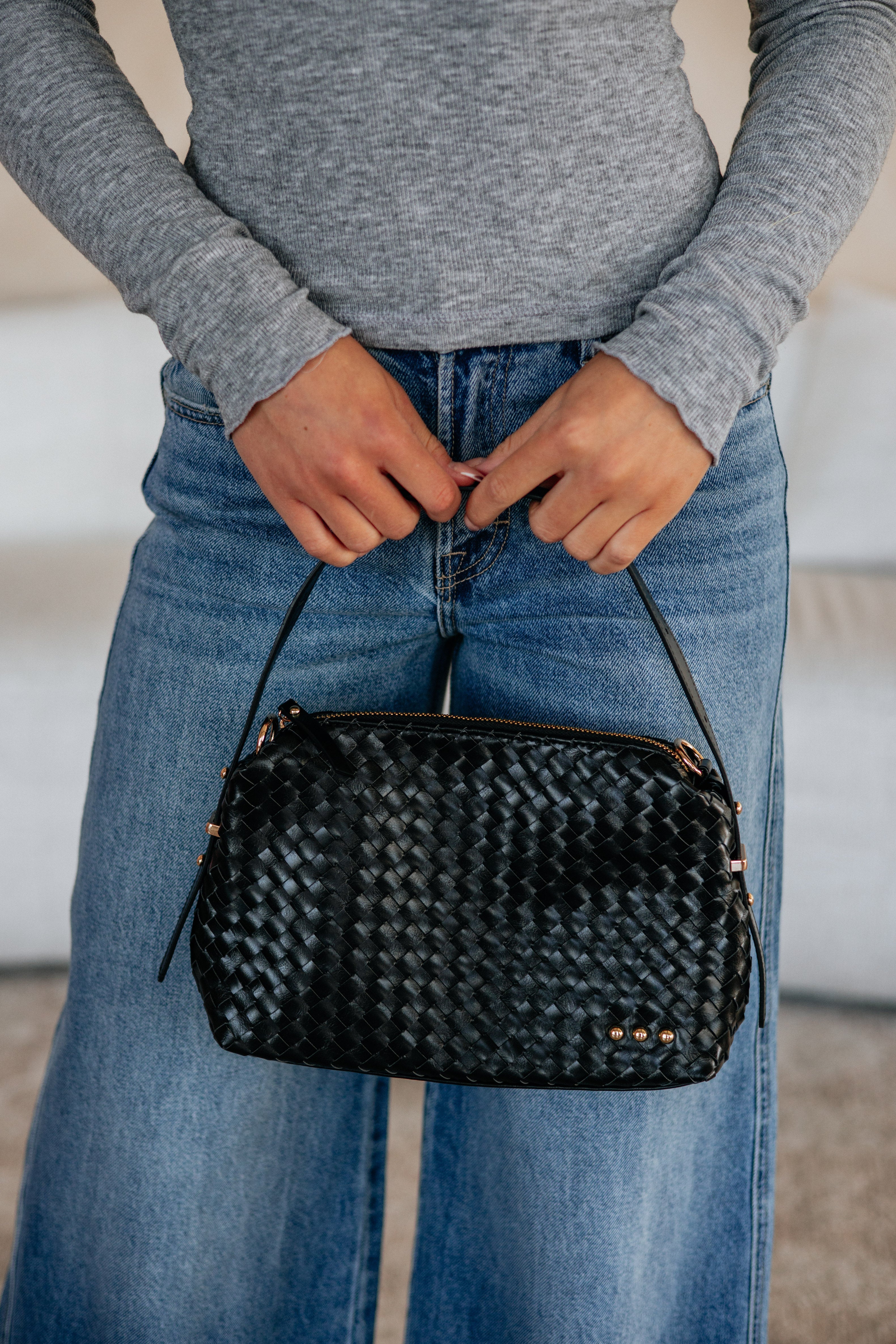 Fallon Woven Shoulder Bag