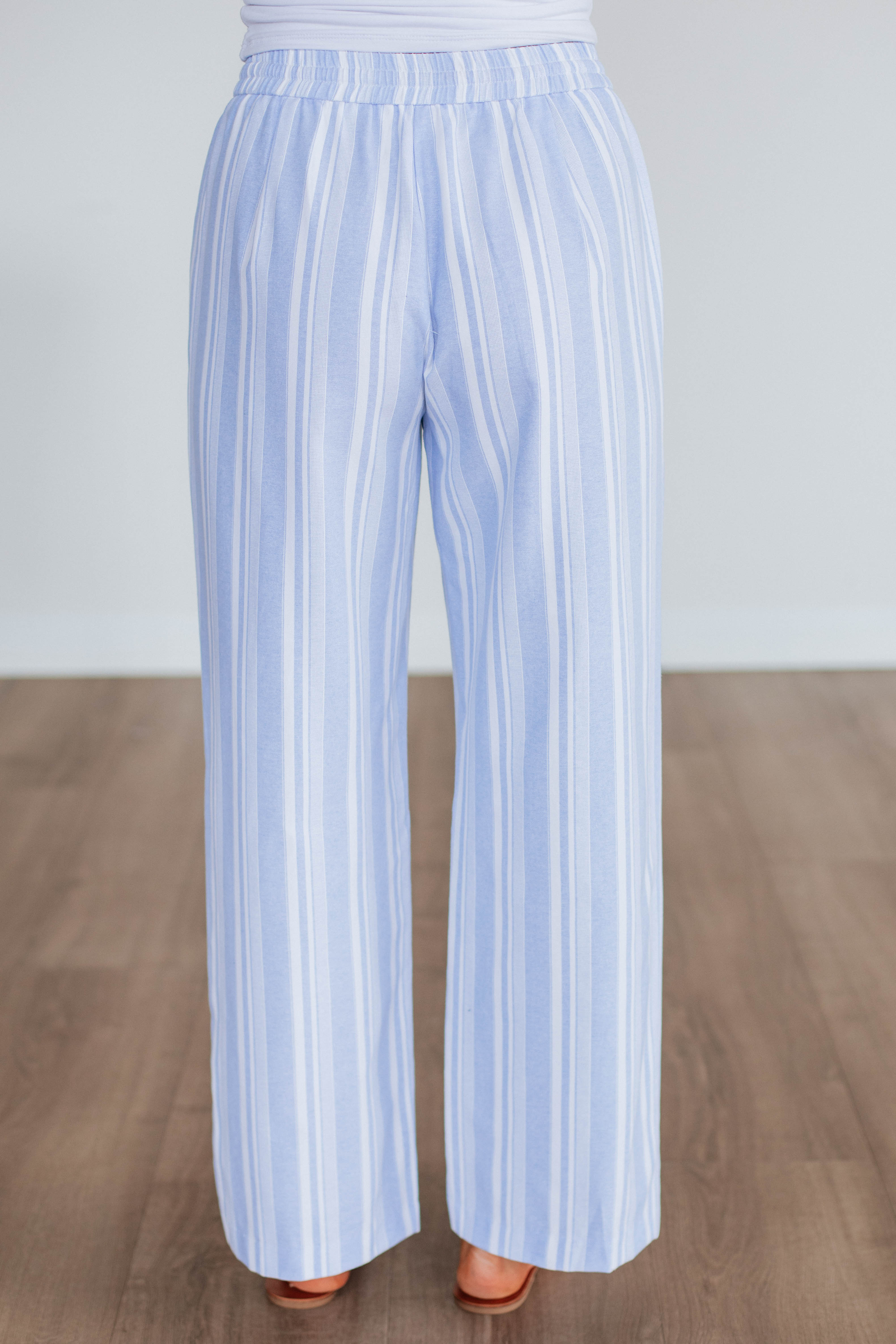 Marlowe Striped Pants - Powder Blue Mix