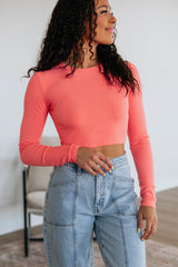 Mazure Ribbed Top - Watermelon