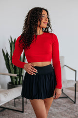 Mazure Ribbed Top - Cherry