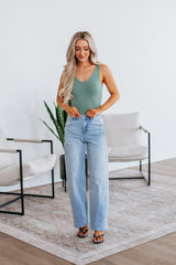 Sweet & Simple Bodysuit - Dusty Sage