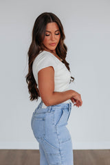 Nicola Ribbed Bodysuit - Cream