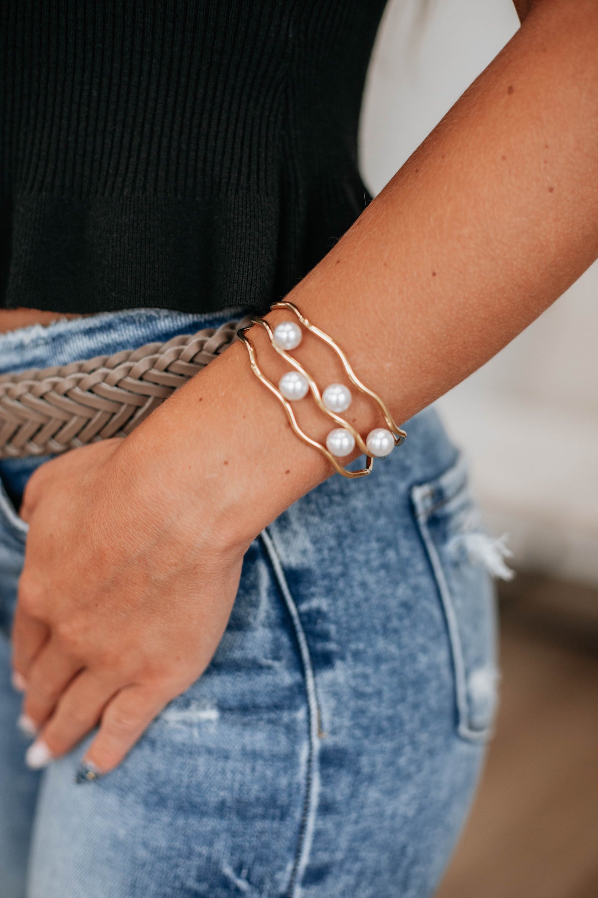 Pia Pearl Bangle Bracelet