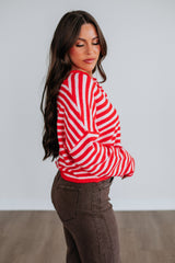 Brooke Striped Cardigan - Cherry Mix